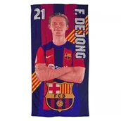 Koce i narzuty dla dzieci - FC Barcelona: Plakat De Jong - 100 x 180 cm - miniaturka - grafika 1