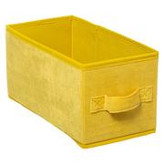 Pudełka i szkatułki - Pojemnik tekstylny 15x31 cm Yellow welur - miniaturka - grafika 1