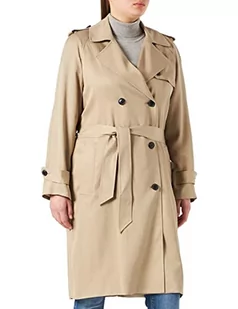 Tommy Hilfiger Kobiety Trencz Tencel Db Płaszcz, Beżowy, 70 - Płaszcze damskie - miniaturka - grafika 1