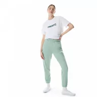 Spodnie sportowe damskie - Damskie spodnie dresowe Prosto Sweatpants Innis - zielone - PROSTO - miniaturka - grafika 1
