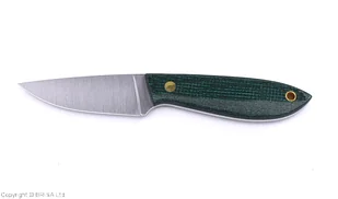 Outlet - Brisa Bobtail 80-Zielona micarta 12C27 Płaski Pochwa Bobtail 80 Skórzana BRS-034-9958-1550 - Akcesoria do noży - miniaturka - grafika 1