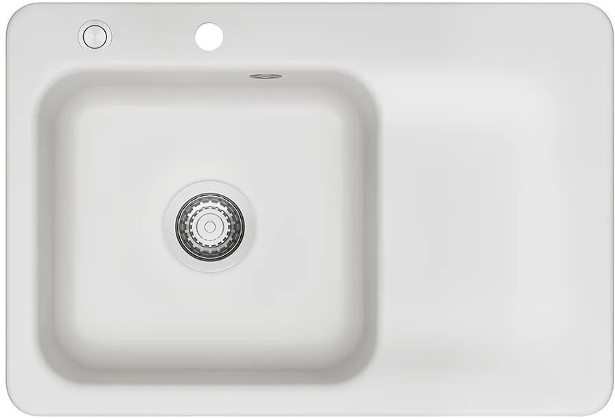 SYSTEMCERAM Zlewozmywak Juna 75 Satin, zlewozmywak ceramiczny, korek manualny 5013 01 20