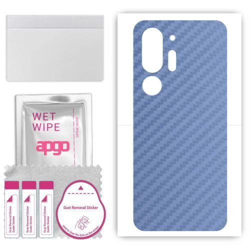 folia naklejka skórka strukturalna na TYŁ do HTC U24 Pro - Carbon Granatowy - apgo SKINS