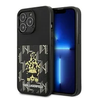Etui i futerały do telefonów - Etui Karl Lagerfeld do iPhone 13 Pro / 13 6,1" hardcase czarny/black Karlimals Cardslot - miniaturka - grafika 1