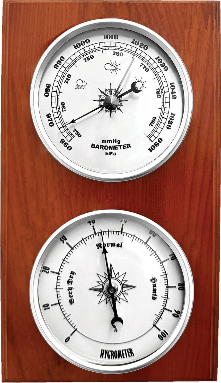 JVD Barometr higrometr analogowy drewniany JVD BA232.41 13x24 cm .
