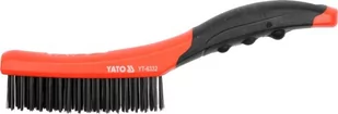 Yato Szczotka druciana, drut stalowy, 4 rzędy, rękojeść plastikowa YT-6332 - Materiały ścierne - miniaturka - grafika 4