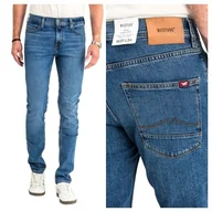 Spodnie męskie - Męskie spodnie jeansowe dopasowane Mustang Vegas Slim - miniaturka - grafika 1