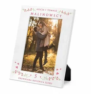 Ramki na zdjęcia - Ramka na zdjęcia biała z nadrukiem dla pary na 5 rocznicę - miniaturka - grafika 1