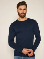 Koszulki męskie - Tommy Jeans Longsleeve DM0DM04409 Granatowy Slim Fit - miniaturka - grafika 1
