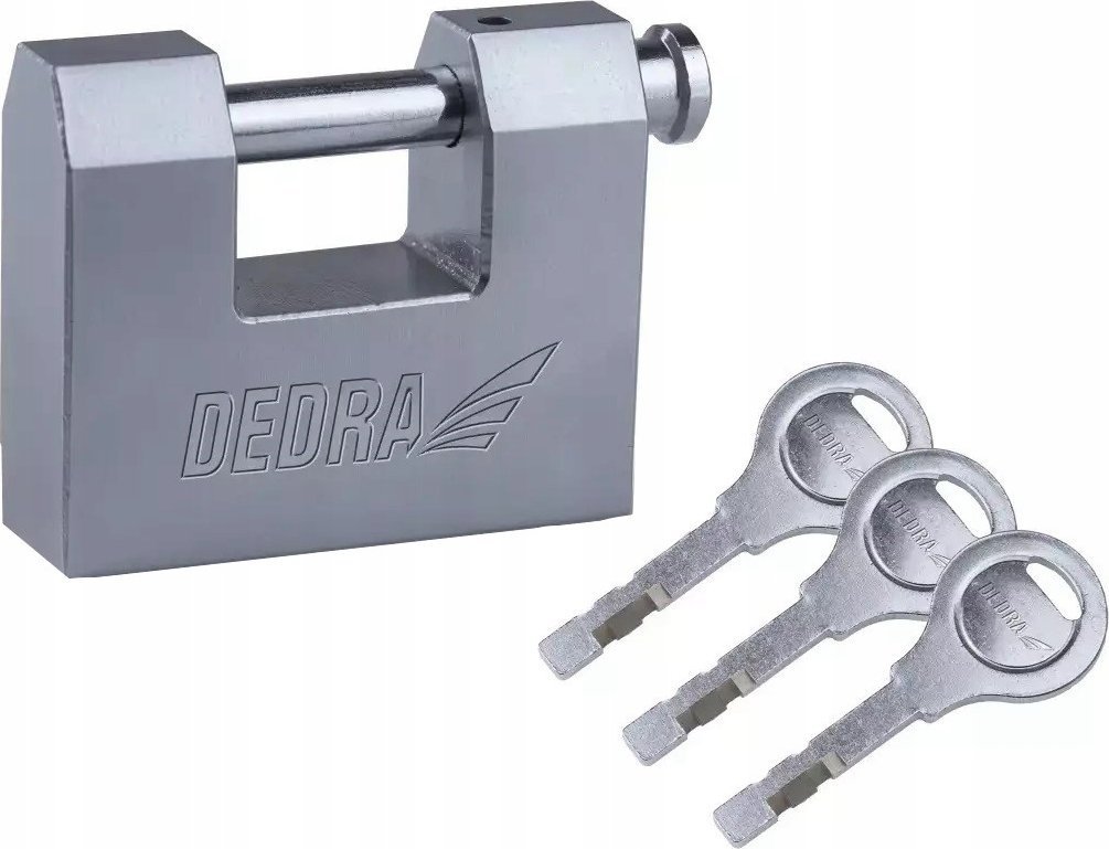 Dedra Kłódka trzpieniowa żeliwna niklowana 50mm, satynowa