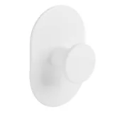 Akcesoria łazienkowe - Laveo Miri wieszak pojedynczy biały - miniaturka - grafika 1