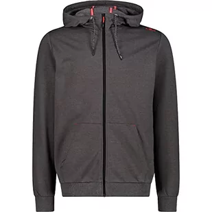 CMP męska bluza bawełniana z kapturem, Antracyt Mel, 48 - Bluzy męskie - miniaturka - grafika 1