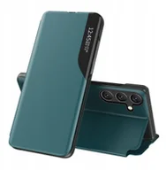 Etui i futerały do telefonów - Etui Eco Leather View Case elegancki futerał z klapką i funkcją podstawki na Samsung Galaxy A36 - zielone - miniaturka - grafika 1