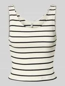 Koszulki i topy damskie - Top o kroju slim fit z prążkowaniem model ‘NESSA’ - miniaturka - grafika 1