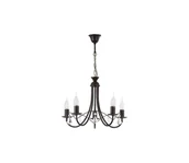 Lampy sufitowe - Żyrandol na łańcuchu ANGELIKA 5xE14/10W/230V czarny - miniaturka - grafika 1