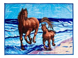 Koc Elway 160x210 konie - Koce - miniaturka - grafika 1