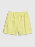 Spodenki damskie - Damskie spodenki casual 4F 4FRSS25TSHOF750 - żółte - miniaturka - grafika 1