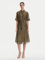 Sukienki - Fracomina Sukienka koszulowa FS25SD2007W78501 Zielony Regular Fit - miniaturka - grafika 1