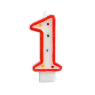 Urodziny dla dorosłych - Świeczka cyferka 1 kropki - świeca - miniaturka - grafika 1