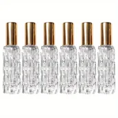 Pozostałe akcesoria kosmetyczne - TEMU 6 szt. Eleganckie 0.34oz Refillable szklane butelki perfum z złotymi dyszami - szczelne, podróżne pojemniki do perfum i kosmetyków, idealne do - miniaturka - grafika 1