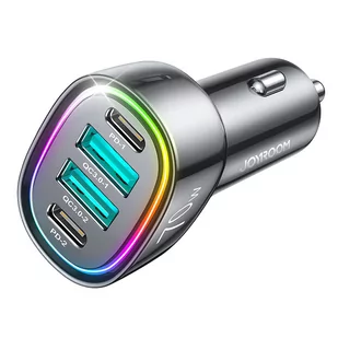 Joyroom ładowarka samochodowa 70W z 4 portami: 2 x USB C, 2 x USB czarna (JR-CL29) - Ładowarki samochodowe - miniaturka - grafika 1