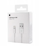 Ładowarki do telefonów - ORYGINALNY KABEL IPHONE APPLE USB LIGHTNING 1 Metr - miniaturka - grafika 1