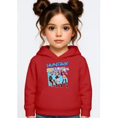 Bluzy dla dziewczynek - BLUZA DZIECIĘCA K-POPOWE ŁOWCZYNIE DEMONÓW HUNTRIX 122-128 Z KAPTUREM - miniaturka - grafika 1
