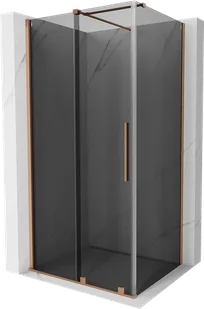 Mexen Velar kabina prysznicowa rozsuwana 90x85 cm, grafit, miedź szczotkowana - 871-090-085-41-65 - Kabiny prysznicowe - miniaturka - grafika 1