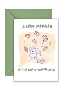 Kartka na Baby Shower Narodziny Grupowy Chat - Kartki okolicznościowe i zaproszenia - miniaturka - grafika 1