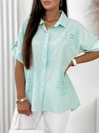 Koszule damskie - KOSZULA OVEIDO MIĘTOWA ONE SIZE - Ubra - miniaturka - grafika 1