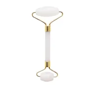 Pozostałe urządzenia kosmetyczne - Masażer Do Twarzy Z Jadeitu Roller Wałek Biały - miniaturka - grafika 1