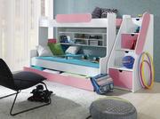 Łóżka dla dzieci i młodzieży - Łóżko wielofunkcyjne REESE 200x120 białe/różowe - POLECA nas aż 98% klientów - ZAMÓW (91 822 80 56) - miniaturka - grafika 1