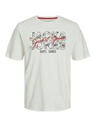 Koszulki męskie - Jack & Jones Koszulka w kolorze kremowym - miniaturka - grafika 1