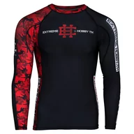 Bluzy sportowe męskie - Rashguard do MMA męski z długim rękawem RED WARRIOR - miniaturka - grafika 1