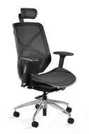 Fotele i krzesła biurowe - UniqueMeble Fotel biurowy, ergonomiczny, Hero, czarny - miniaturka - grafika 1