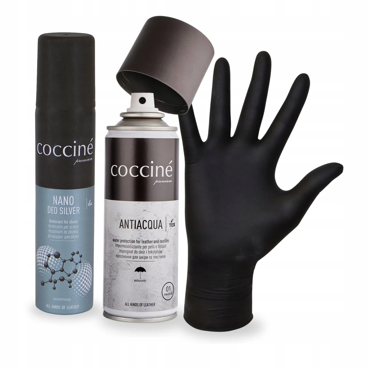 Nano Silver Dezodorant do Butów z Rękawiczkami i Impregnatem Coccine 3w1