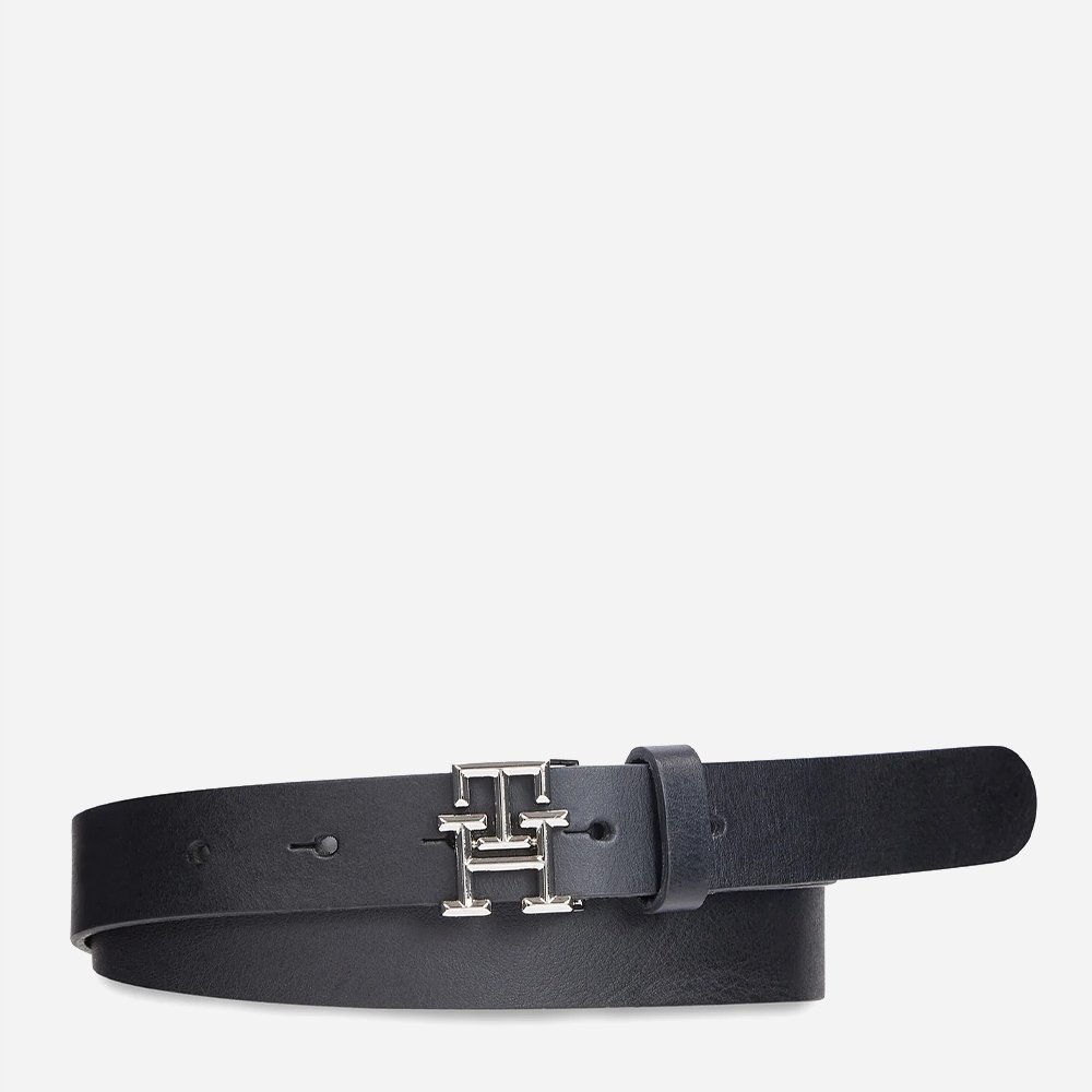 Tommy Hilfiger Women's Th Logo 2.5 Aw0aw15182 Belts, Black (Black), 90