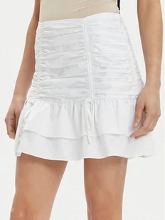 Guess Spódnica mini Zoe W4GD86 WAF10 Biały Flare Fit - Spódnice - miniaturka - grafika 1