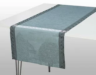 Le Jacquard Fran ais Bieżnik żakardowy Symphonie Baroque Zielony - Ściereczki, gąbki, czyściki - miniaturka - grafika 1