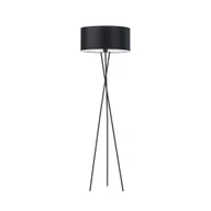 Lampy stojące - Czarna lampa stojąca na trójnogu w nowoczesnym stylu PARYŻ - miniaturka - grafika 1