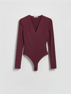 Reserved - Body z długim rękawem - ciemnofioletowy - Moda i Uroda OUTLET - miniaturka - grafika 1