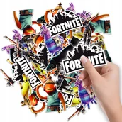 Szkolne artykuły papiernicze - NAKLEJKI ETYKIETY NA ZESZYT NALEPKA Z POSTACIAMI FORTNITE WZORY 6 SZT - miniaturka - grafika 1