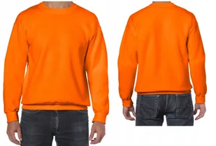 Bluza Dresowa Sportowa Uniwersalna HEAVY GILDAN 18000 SAFETY ORANGE L - Bluzy męskie - miniaturka - grafika 1