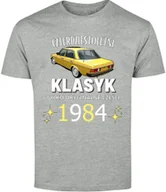 Koszulki męskie - T-SHIRT MĘSKI MERCEDES NA 40 URODZINY PREZENT KOSZULKA SZARA R-XL A39 - miniaturka - grafika 1