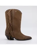 Botki damskie - Replay Skórzane botki w kolorze szarobrązowym - miniaturka - grafika 1