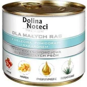 Mokra karma dla psów - Dolina Noteci Premium Małe Rasy Z Cielęciną Pomidorami I Makaronem 185g - miniaturka - grafika 1