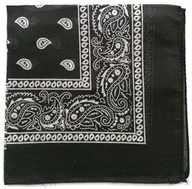 Apaszki i szaliki damskie - Chustka bawełniana chusta bandamka dzieci dorośli czarna - miniaturka - grafika 1