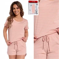 Piżamy damskie - Piżama damska bawełniana krótki rękaw CORNETTE 343/302 Nelly XXL - miniaturka - grafika 1