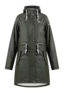 Schmuddelwedda Damski płaszcz przeciwdeszczowy z watowaniem, ciemnooliwkowy, XXL - Kurtki damskie - miniaturka - grafika 1