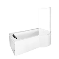 Wanny - Wanna narożna z ruchomym parawanem 170x85 cm MO-1684N Prawa - miniaturka - grafika 1